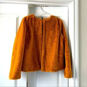 Faux fur Mustard coat